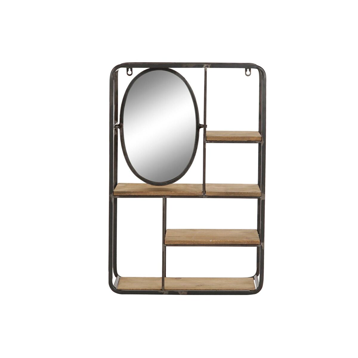 Estantería Diseño Loft Espejo Home Decor 39,5 x 13,5 x 60 cm Metal Madera MDF 