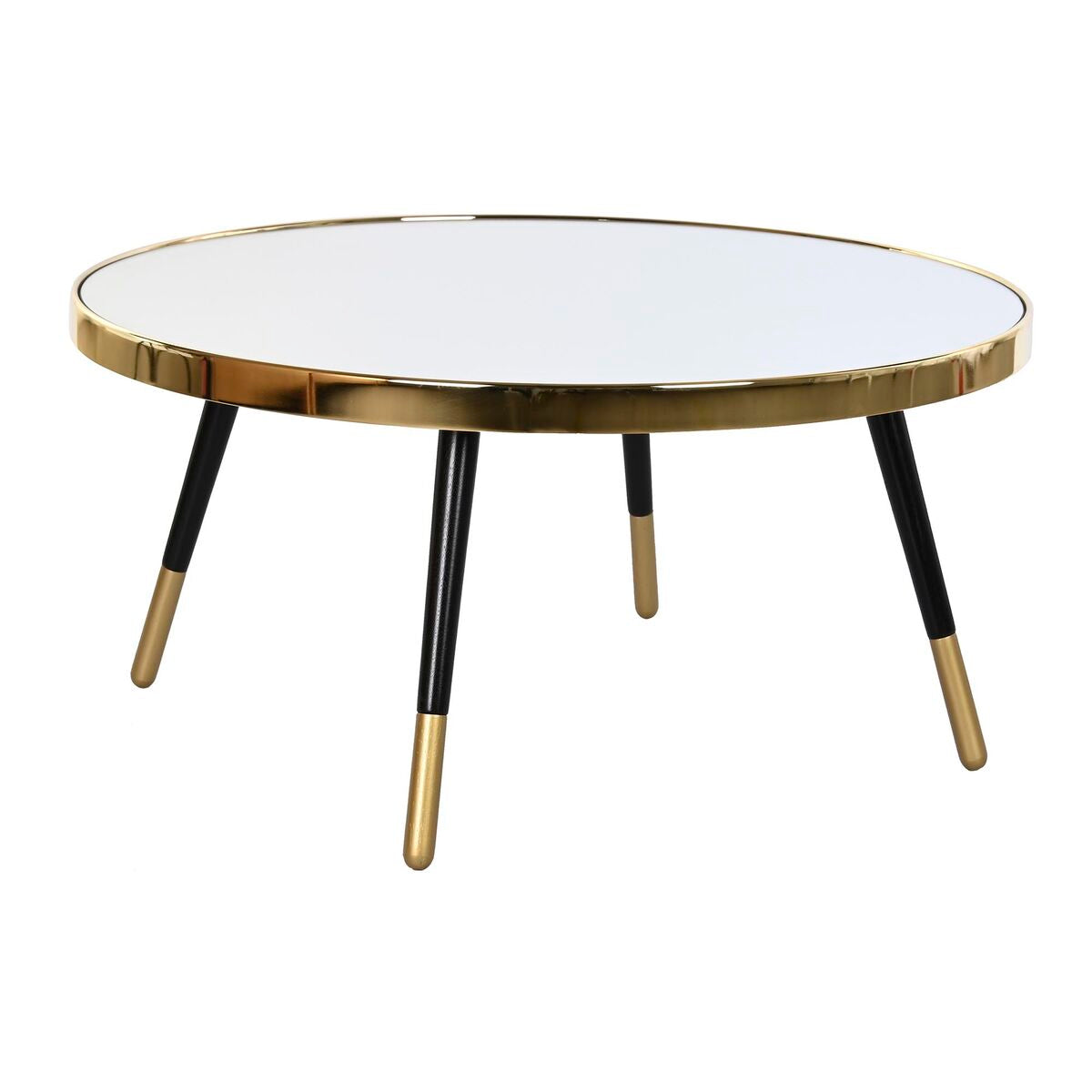 Table Basse Contemporaine Dorée Home Decor Miroir Acier Glamour (82,5 x 82,5 x 40 cm)
