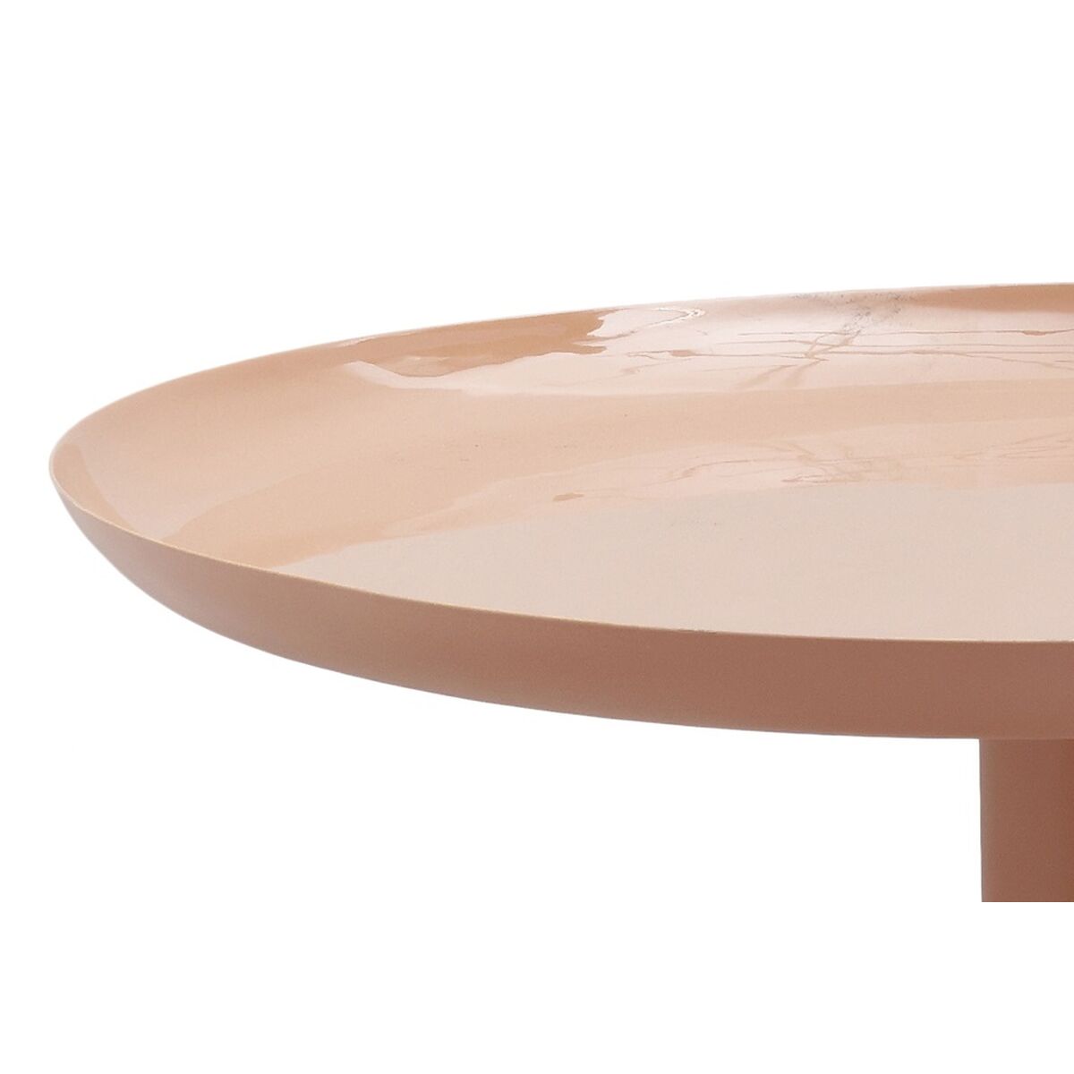Art Deco Side Table Terracotta Metal (46 x 46 x 54 cm)