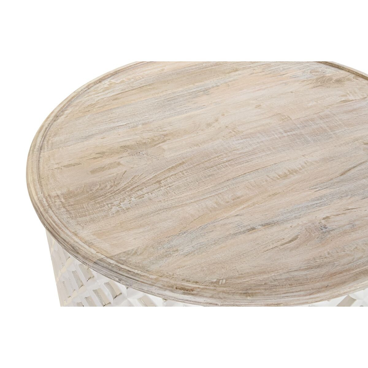 Side table DKD Home Decor Aluminium Mango wood (81 x 81 x 45 cm)