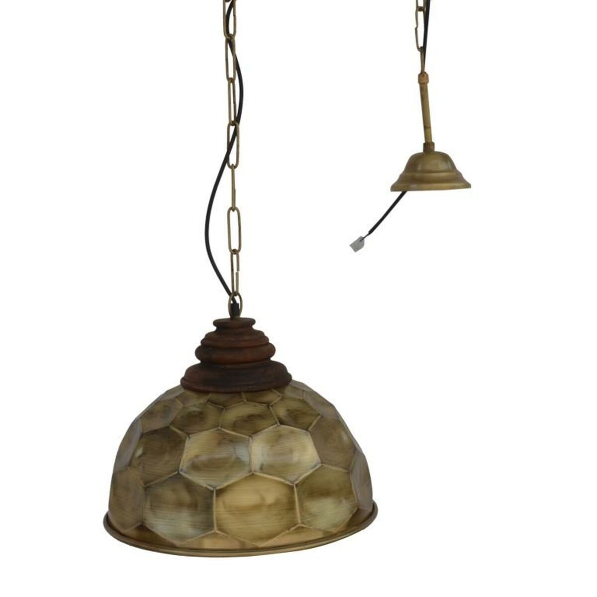 Lámpara Colgante Diseño Industrial Decoración Hogar 25W Oro 50 W (39 x 39 x 34 cm) 