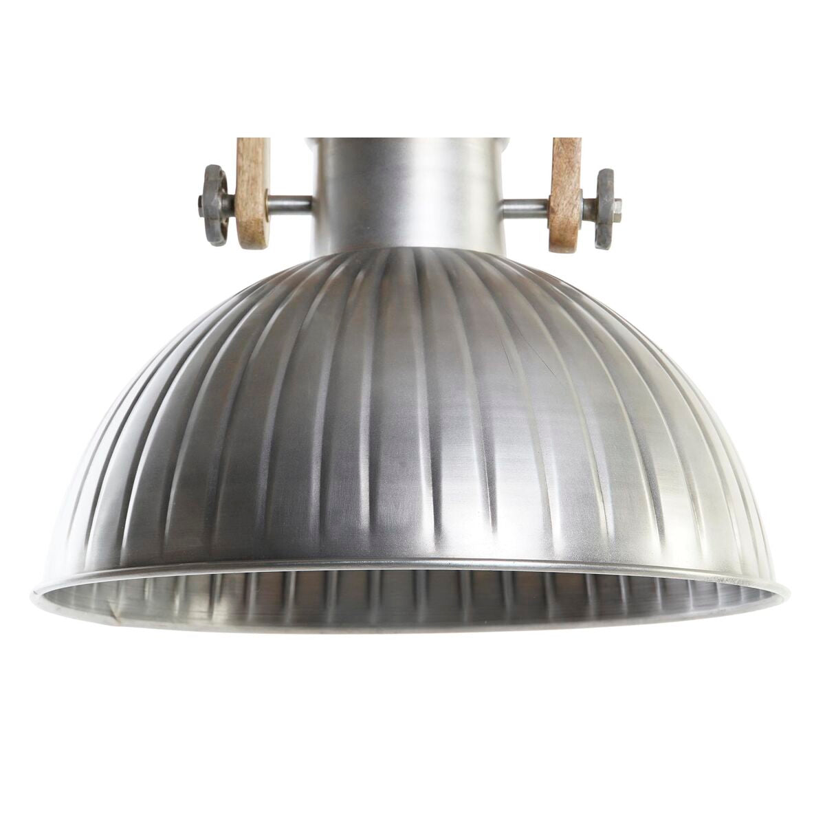 Lámpara Colgante Diseño Loft Home Decor Plata Hierro Mango Madera 50 W (41 x 41 x 40 cm) 