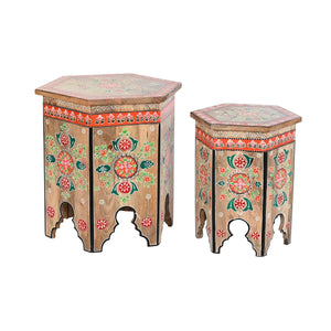 Set of 2 tables DKD Home Decor Arab Mango wood (48 x 41,5 x 49 cm)
