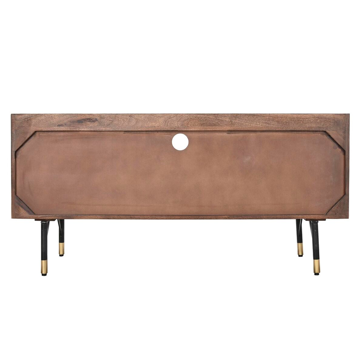 TV furniture DKD Home Decor Dark brown Metal Mango wood (130 x 45 x 60 cm)
