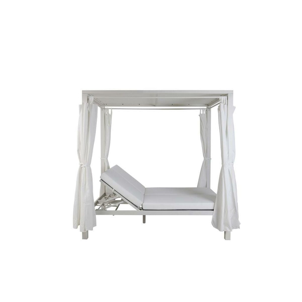 Cama de Jardín Luxury Design Grecia Aluminio Blanco (148 x 188 x 205 cm)