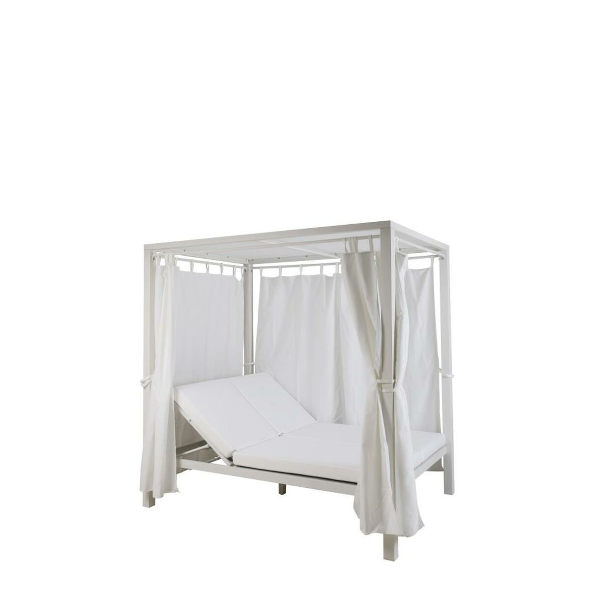 Luxury Design Greece Garden Bed White Aluminum (148 x 188 x 205 cm)