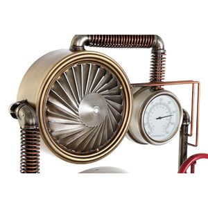 Horloge Murale Design Industriel Home Decor Vannes Verre Doré Fer (50,5 x 12 x 73 cm)