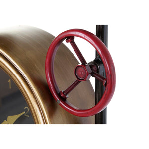 Horloge Murale Design Industriel Home Decor Vannes Verre Doré Fer (50,5 x 12 x 73 cm)
