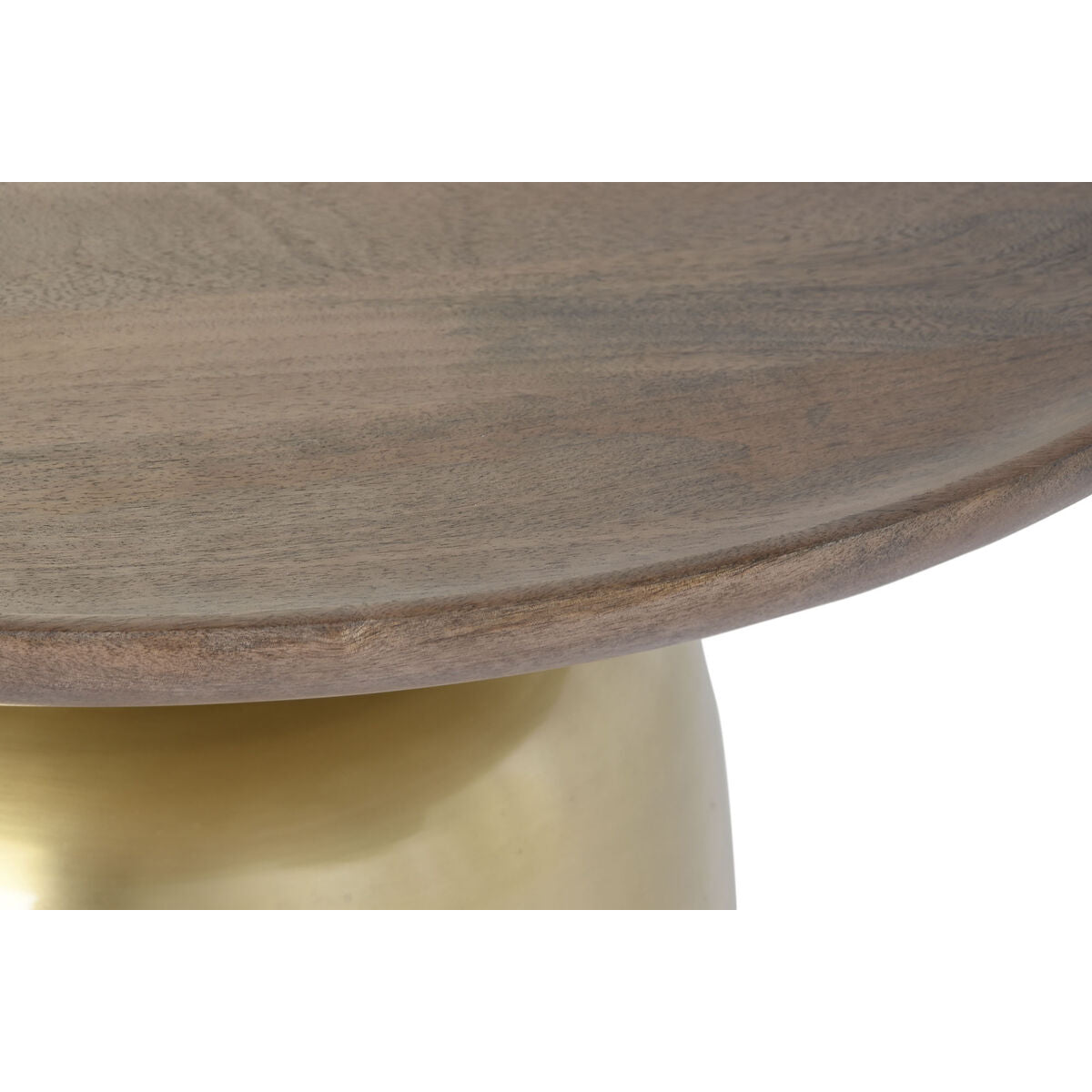 Table Basse Design Contemporain Home Decor Acier Bois de manguier (80 x 80 x 38 cm)