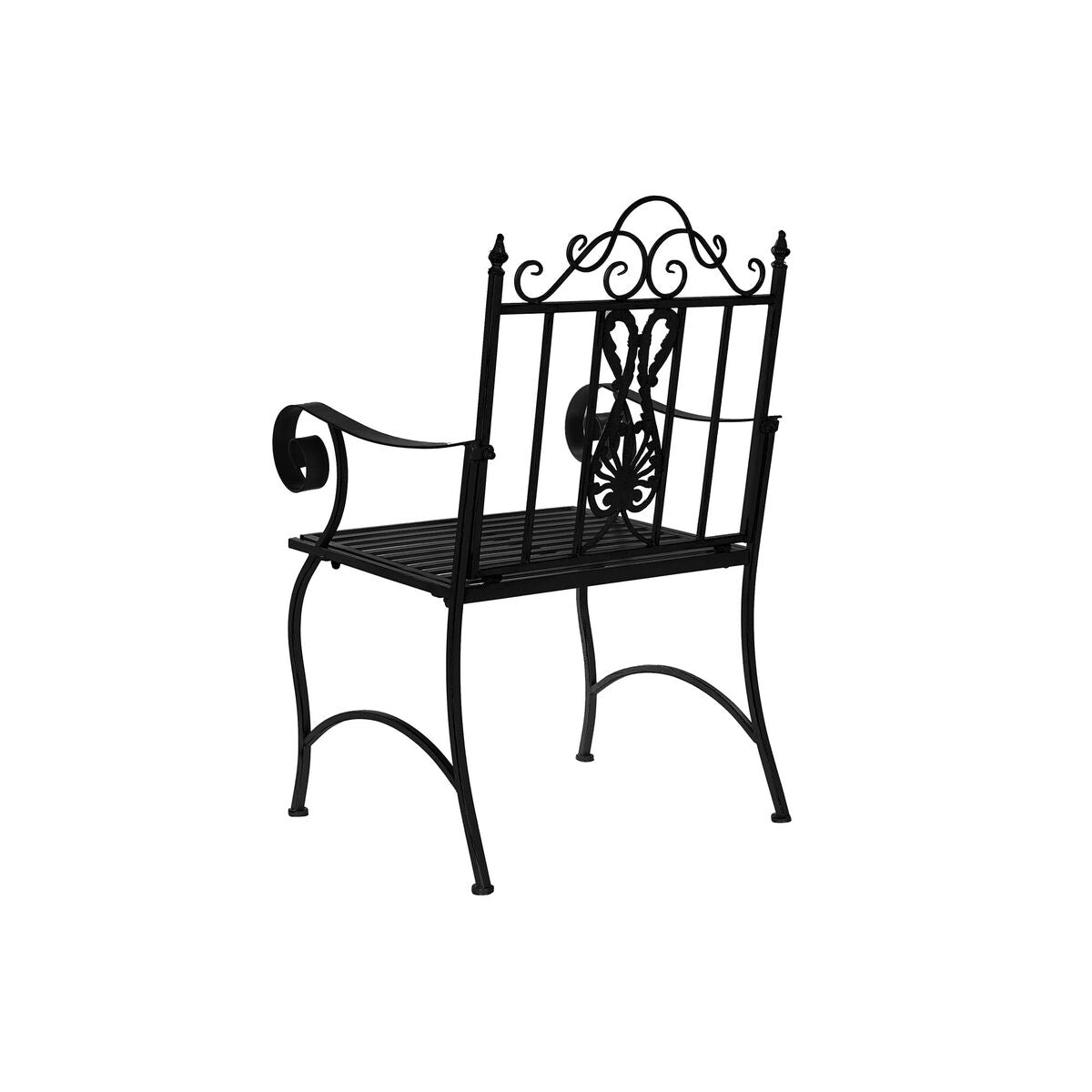 Chaise de jardin Vintage en Fer Forgé Noir