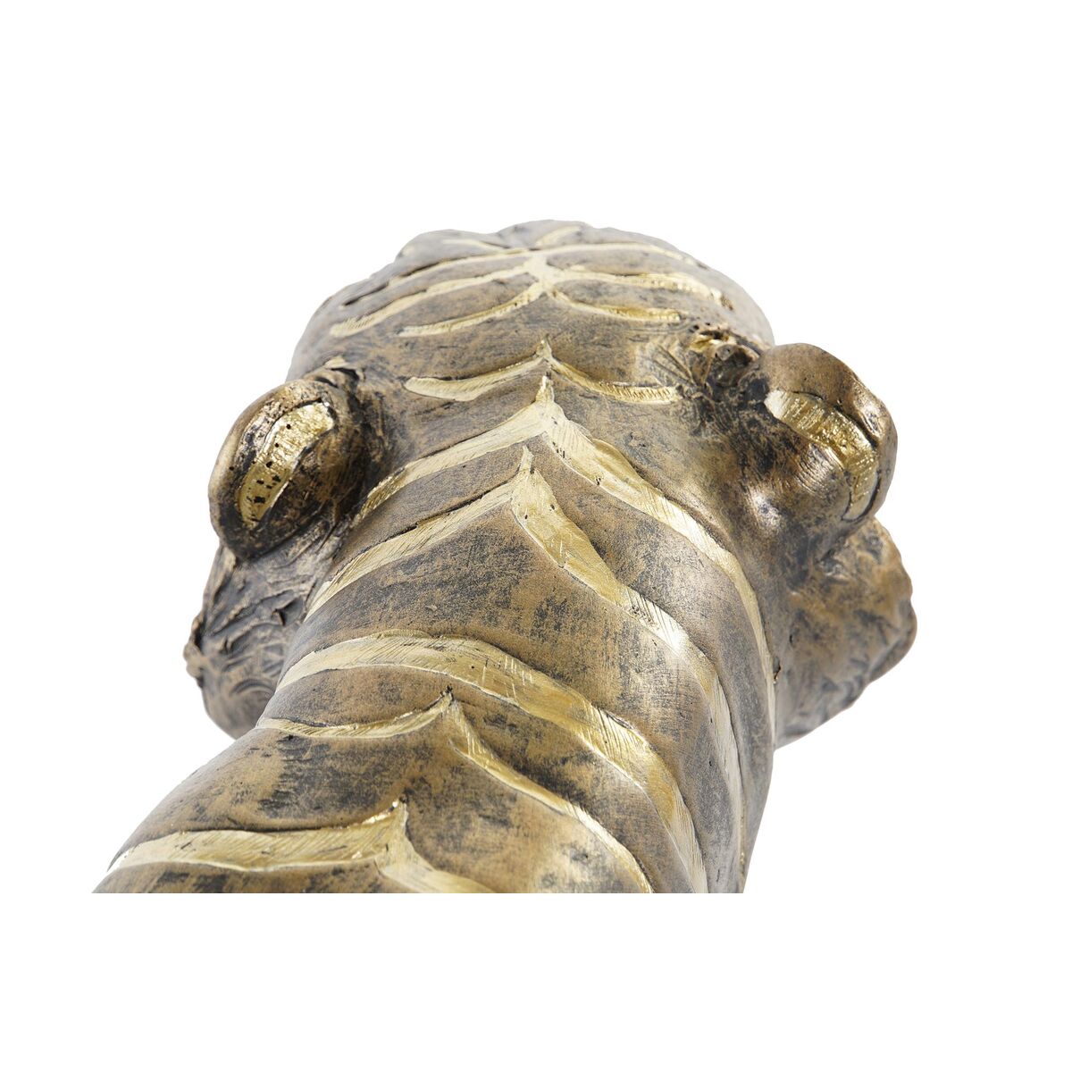 Figurine Décorative Tigre du Bengale Home Decor Tigre Doré Résine (53 x 13,5 x 23,5 cm)