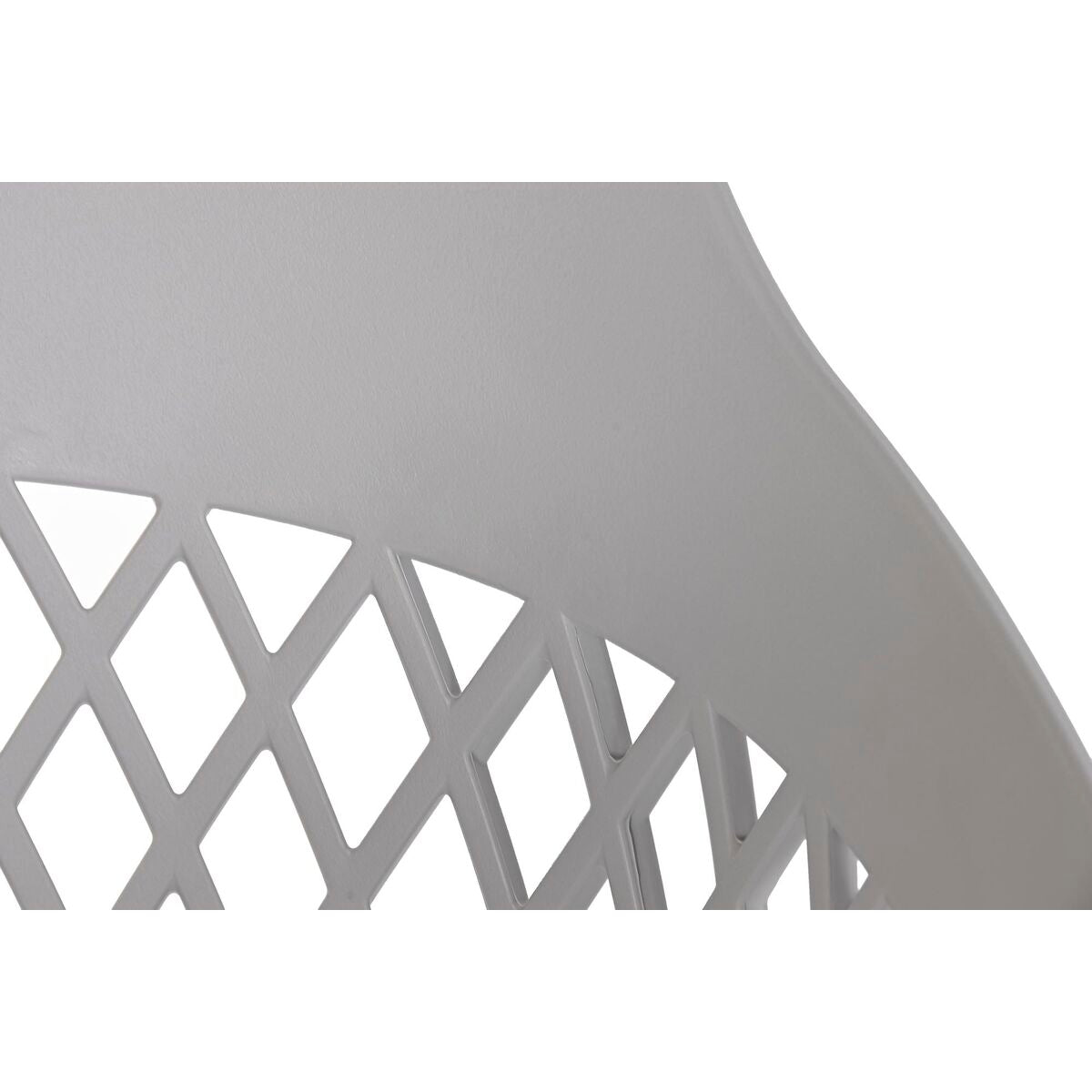 Chaise de Salle à Manger Design Home Decor Métal Gris clair polypropylène (57 x 57 x 80,5 cm)