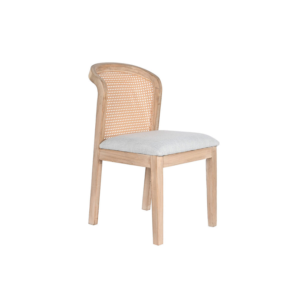 Chaise de Salle à Manger Design Contemporain Home Decor Sapin Polyester Gris clair (46 x 61 x 86 cm)