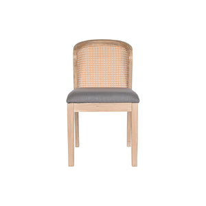 Chaise de Salle à Manger Design Contemporain Home Decor Sapin Polyester Gris foncé (46 x 61 x 86 cm)