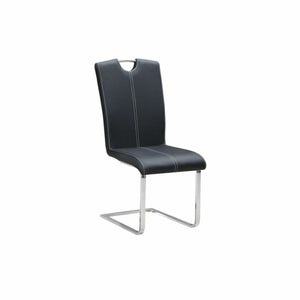 Chaise de Salle à Manger Design Home Decor Noir Métal (59 x 45 x 102 cm)