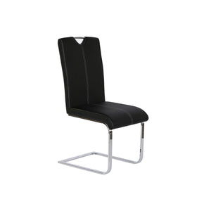 Chaise de Salle à Manger Design Home Decor Noir Métal (59 x 45 x 102 cm)