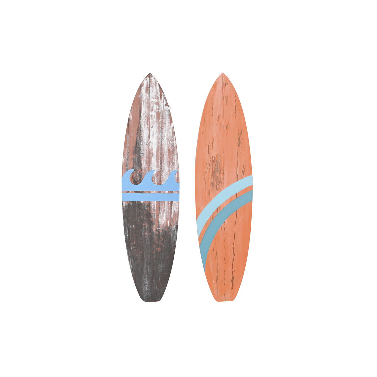 Planches de Surf Décoratives en Bois Orange et Marron