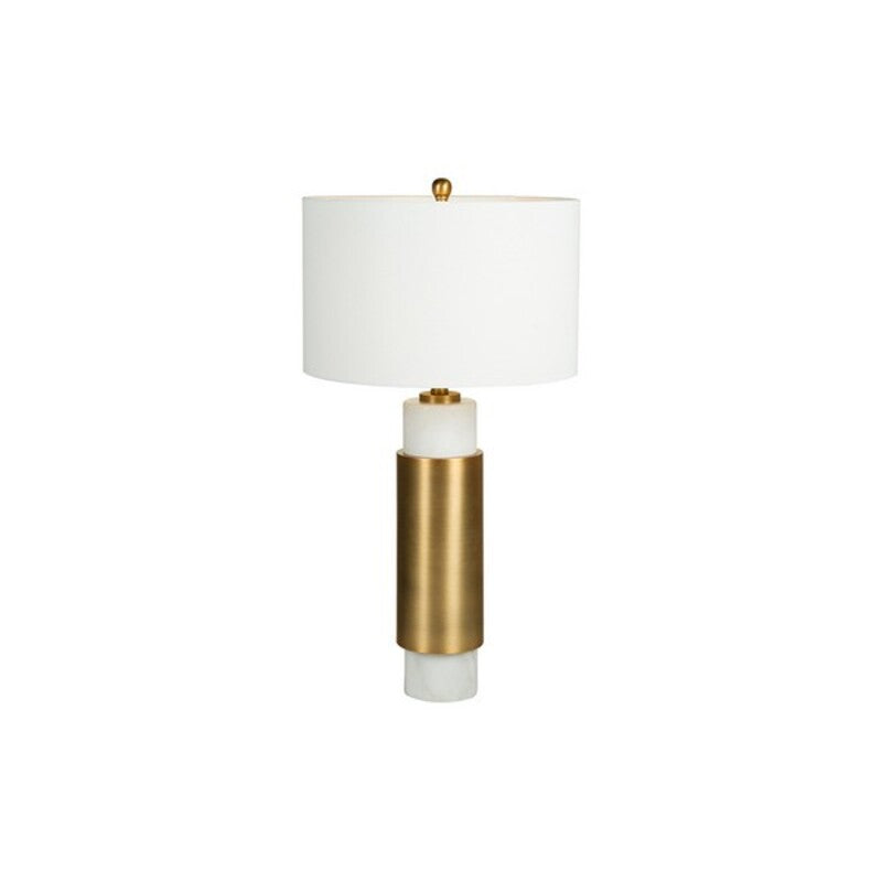 Desk Lamp White Cylinder (40 x 76 x 40 cm)