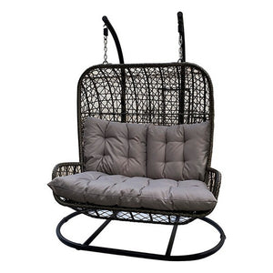 Hanging basket seat Swing synthetic rattan (160 x 100 x 205 cm)