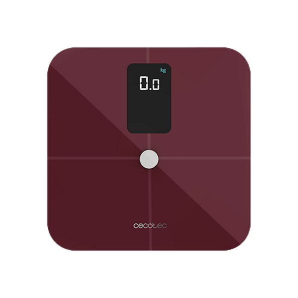 Balance Numérique de Salle de Bain Connectée Couleur Bordeaux Cecotec Surface Precision 10400 Smart Healthy Vision