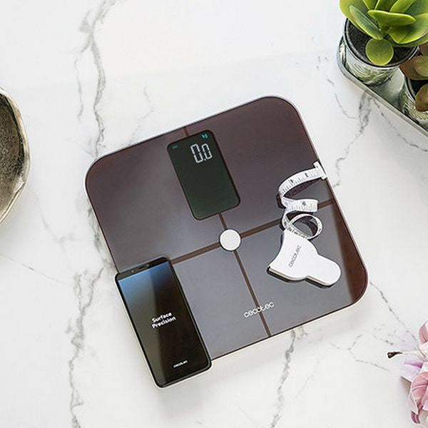 Balance Numérique de Salle de Bain Connectée Couleur Bordeaux Cecotec Surface Precision 10400 Smart Healthy Vision
