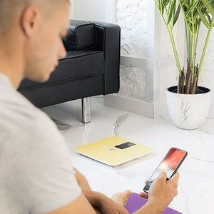 Balance Numérique de Salle de Bain Connectée - Cecotec Surface Precision 10400 Smart Healthy Vision en Jaune