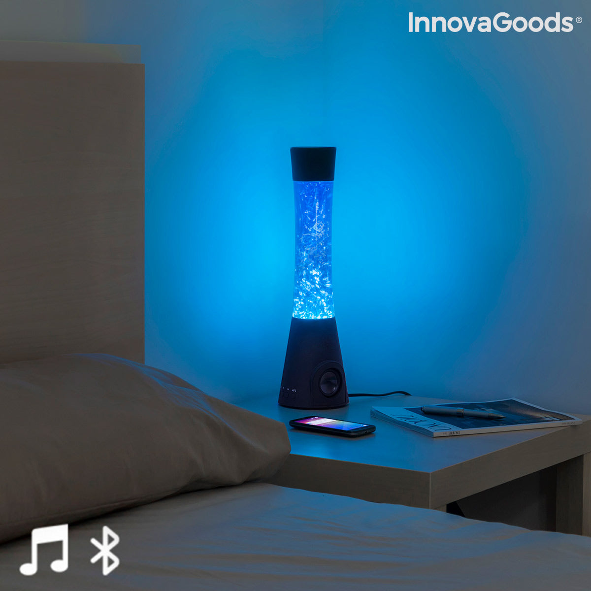 Lampe à Lave avec Haut-Parleur et Microphone Flow Lamp InnovaGoods