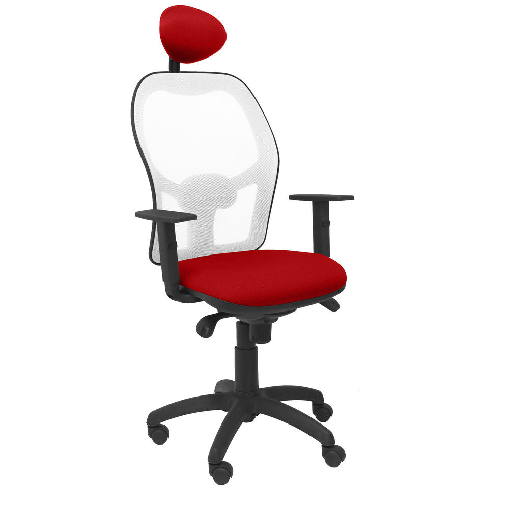 Chaise de Bureau avec Appui-tête Jorquera P&C ALI350C Rouge