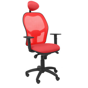 Chaise de Bureau avec Appui-tête Jorquera P&C ALI350C Rouge