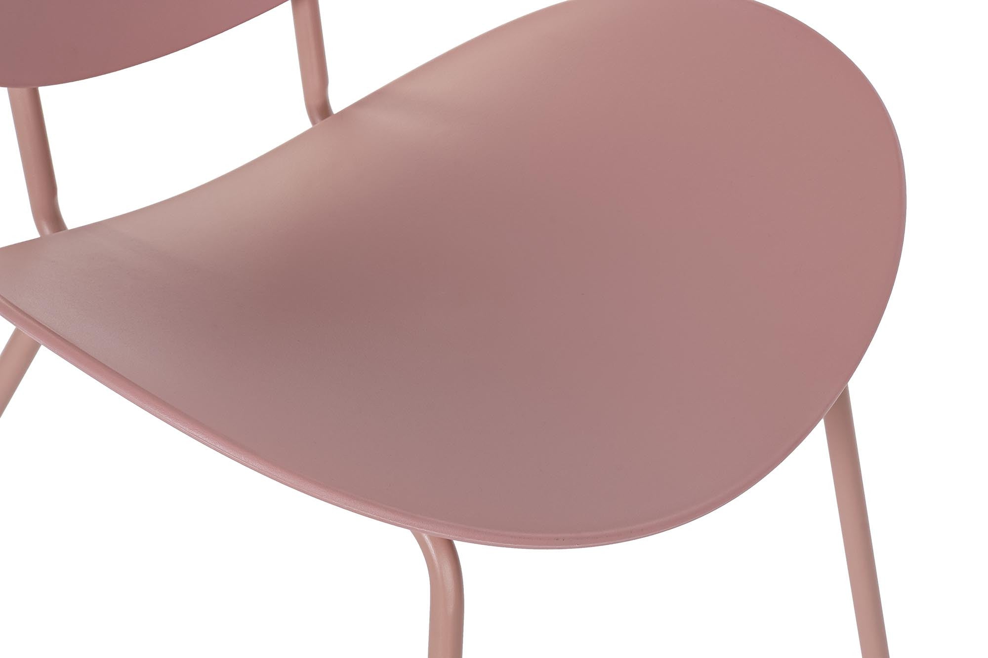 Chaise Design Moderne Rose Mat Home Decor Métal et Polypropylène (PP) (50 x 55 x 79.5 cm)