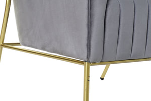 Armchair DKD Home Decor 8424001802135 Grey Golden Metal Polyester (70 x 75 x 86 cm)