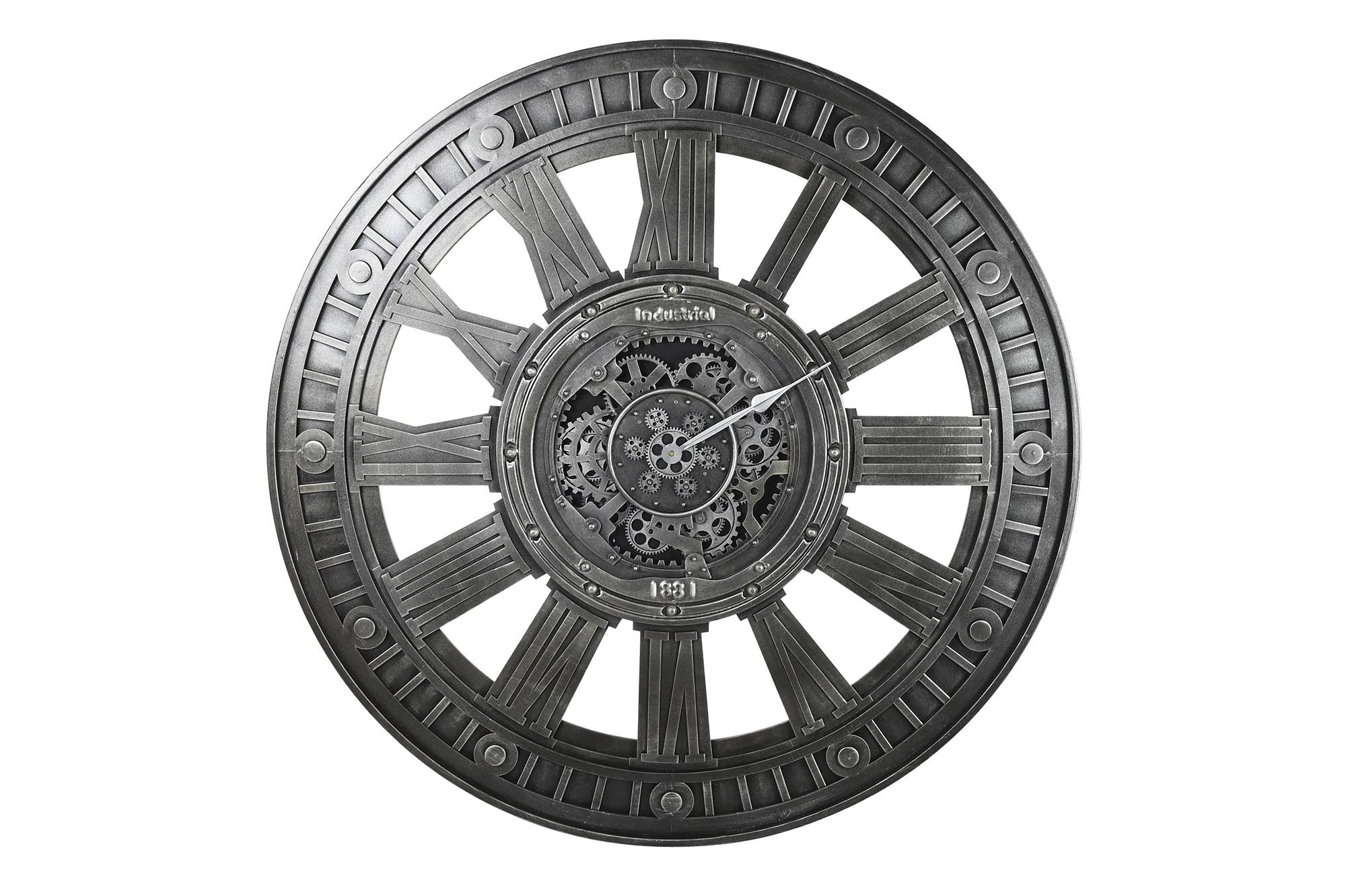 L'HORLOGE DE FER . Grande Horloge Murale Industrielle Loft en Fer 