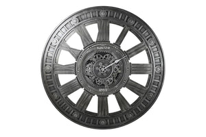 L'HORLOGE DE FER . Grande Horloge Murale Industrielle Loft en Fer 