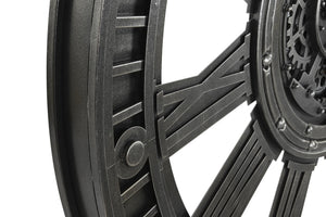 L'HORLOGE DE FER . Grande Horloge Murale Industrielle Loft en Fer (117X9,5X117)