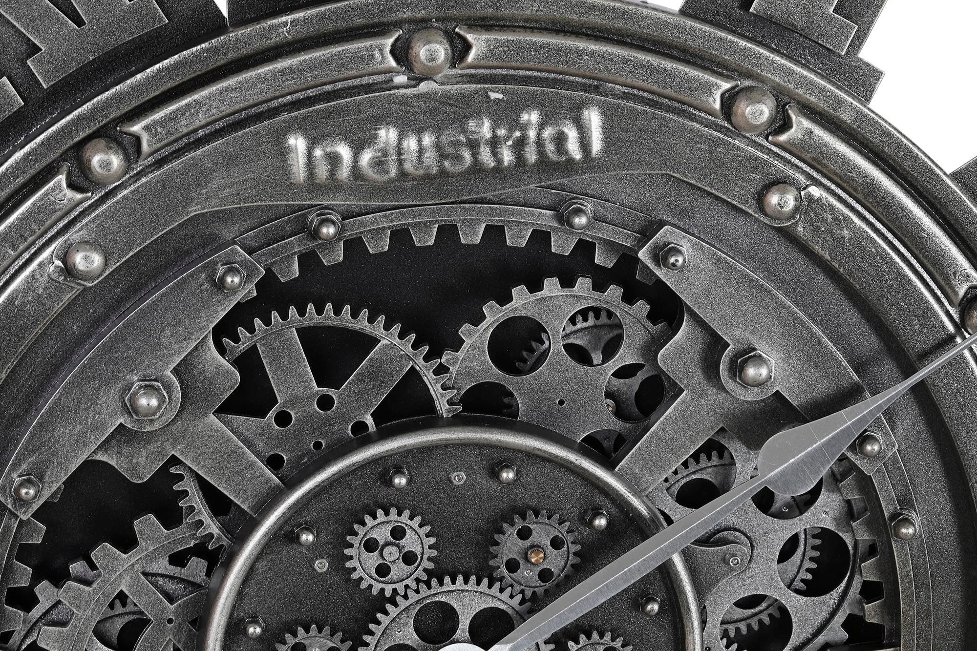 L'HORLOGE DE FER . Grande Horloge Murale Industrielle Loft en Fer (117X9,5X117)