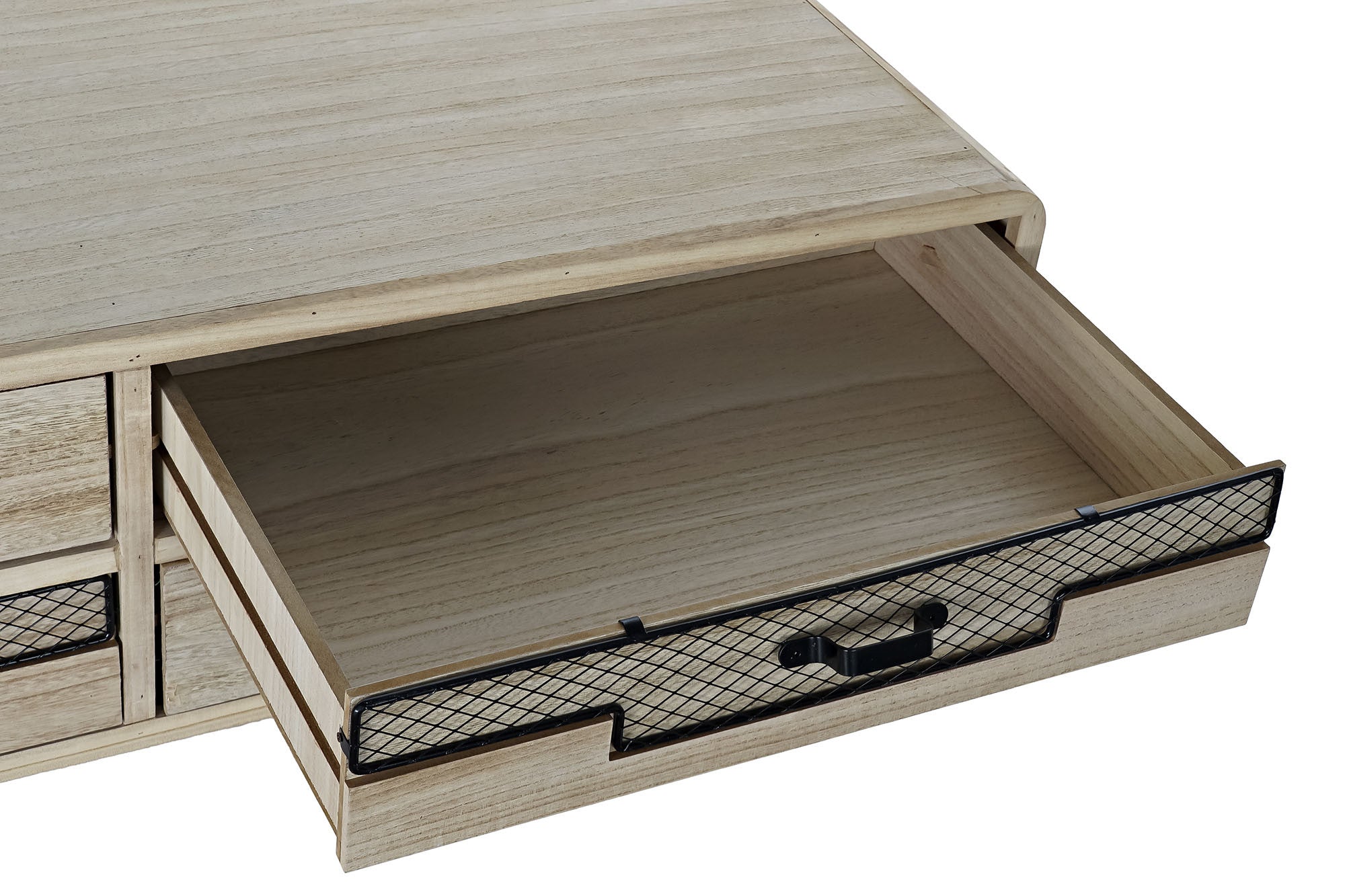 Meuble de télévision Boho Home Decor Métal Bois de paulownia (115 x 61 x 43 cm)