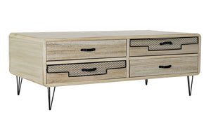 Meuble de télévision Boho Home Decor Métal Bois de paulownia (115 x 61 x 43 cm)