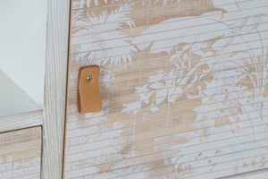 Meuble de télévision Design Tropical Home Decor Blanc Bois Bambou (140 x 40 x 51 cm)