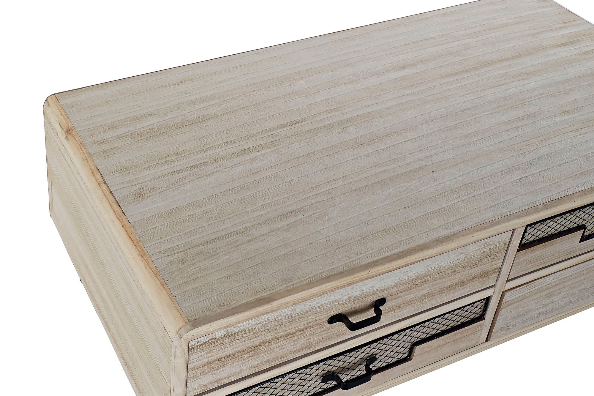 Meuble de télévision Boho Home Decor Métal Bois de paulownia (115 x 61 x 43 cm)
