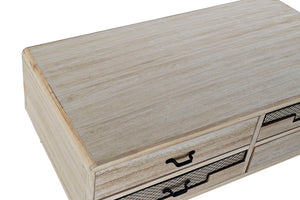 Meuble de télévision Boho Home Decor Métal Bois de paulownia (115 x 61 x 43 cm)