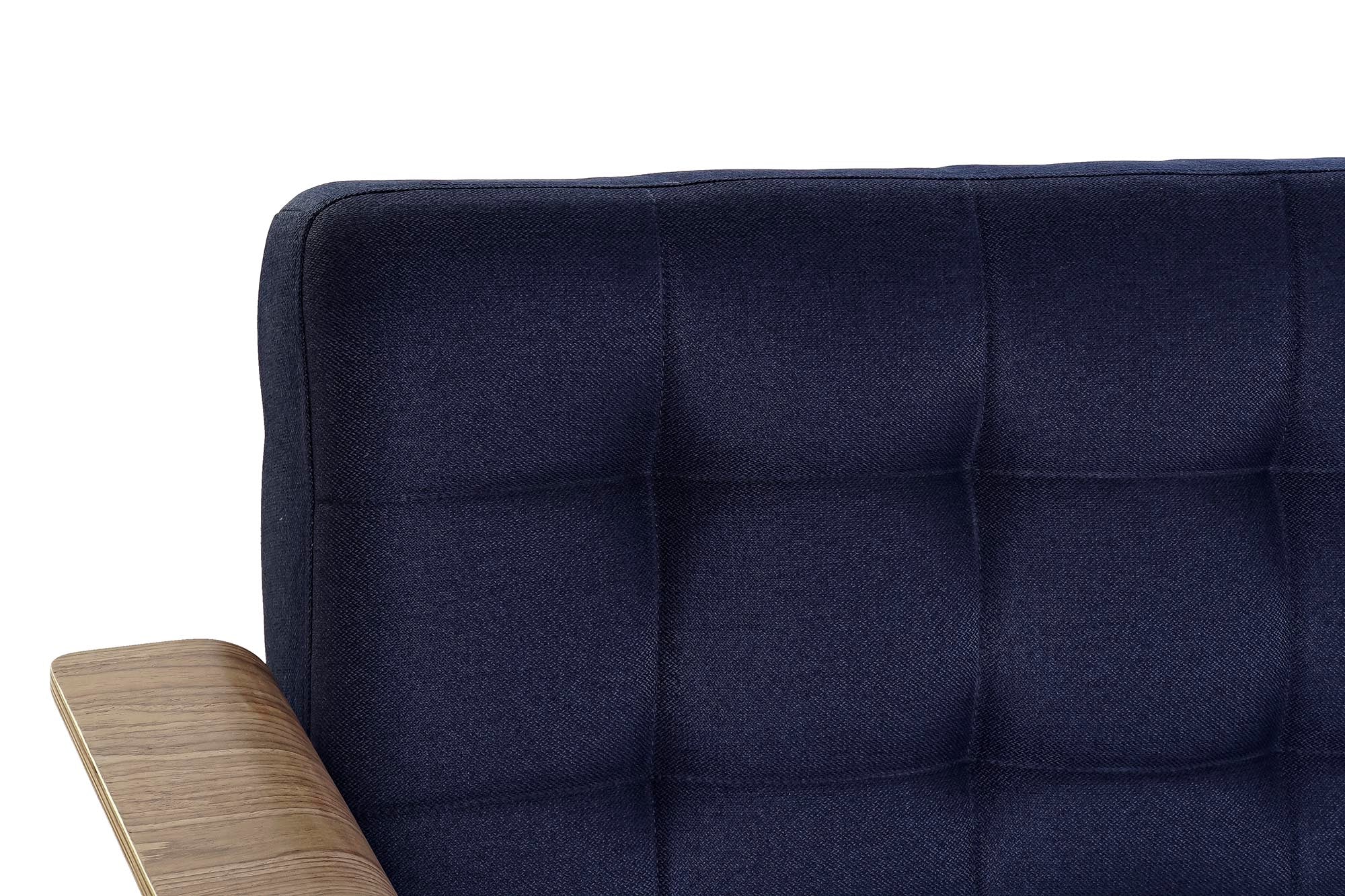 Sofa Bed Home Decor Navy Blue Polyester Eucalyptus Wood (203 x 87 x 81 cm) 