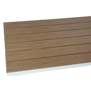 Garden Sofa Corner Home Decor Beige Wood Polyester Steel (4 pcs) (231 x 219 x 74 cm) 