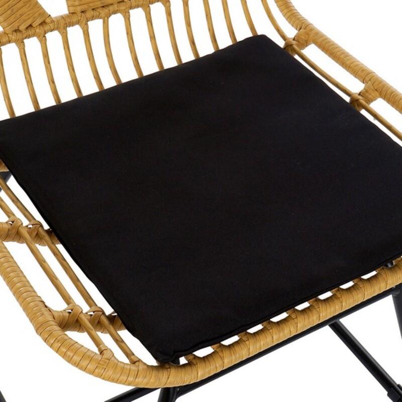 Chaise de jardin Bali Rotin Tresse Fer Noir