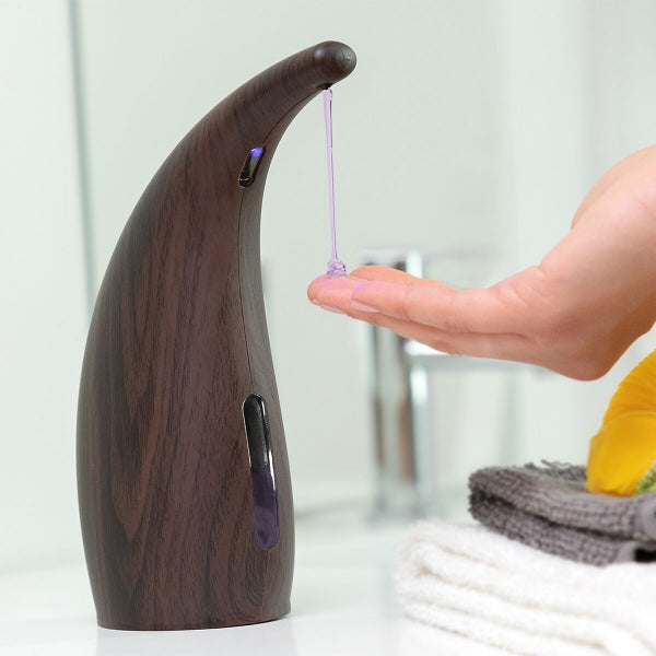 Brown Wood Design Automatic Soap Dispenser with Sensor 
