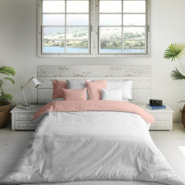 Duvet cover Naturals Two-tone White/Pink (270 X 270 cm) 